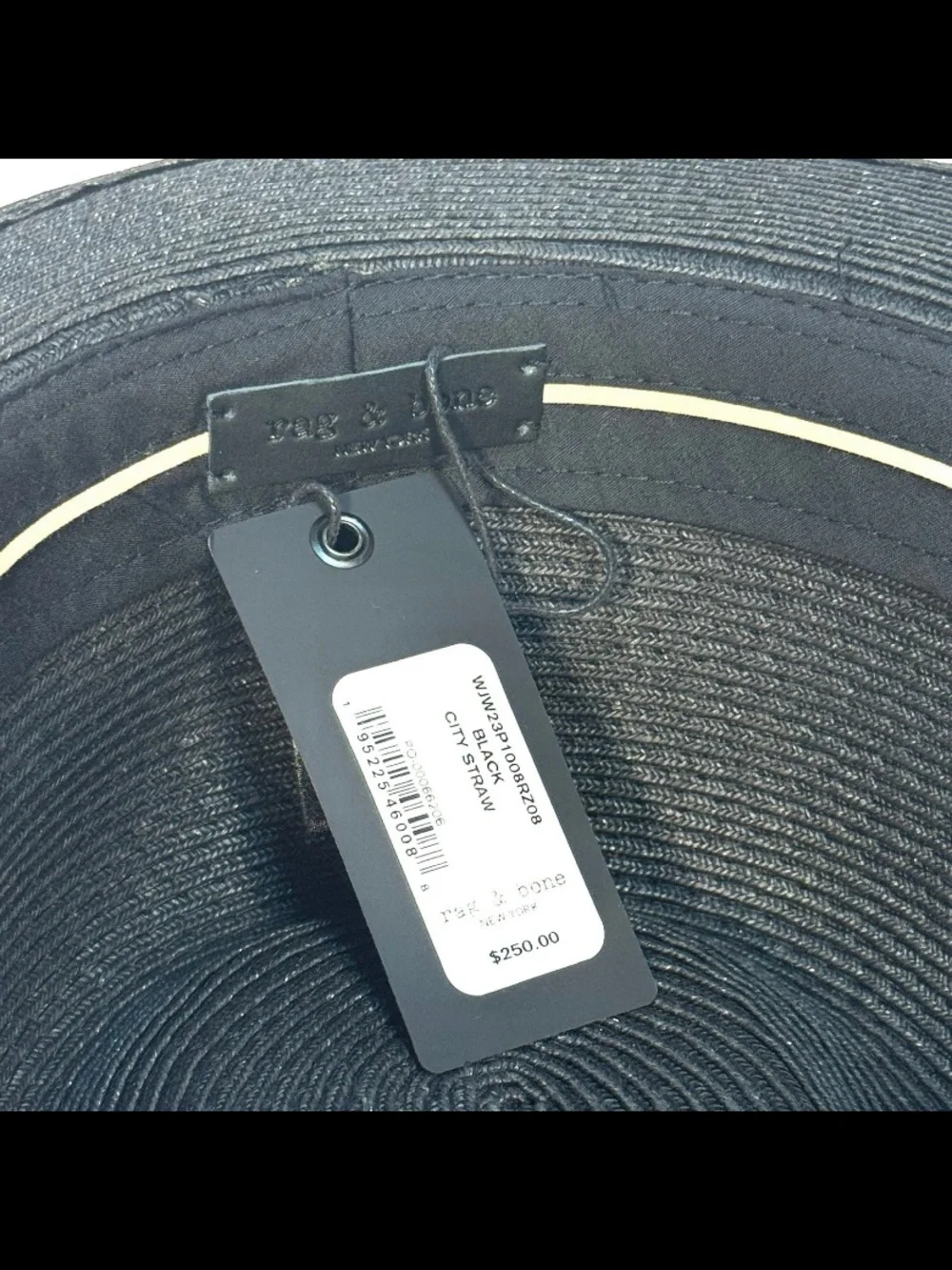 NWT! Rag & Bone Black Fedora w/Silver Band Women’s hat